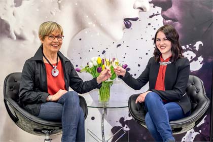 Inhaberin Brigitte Wolf und neue Mitarbeiterin Kerstin Ziegler Friseur Salon Wolf
